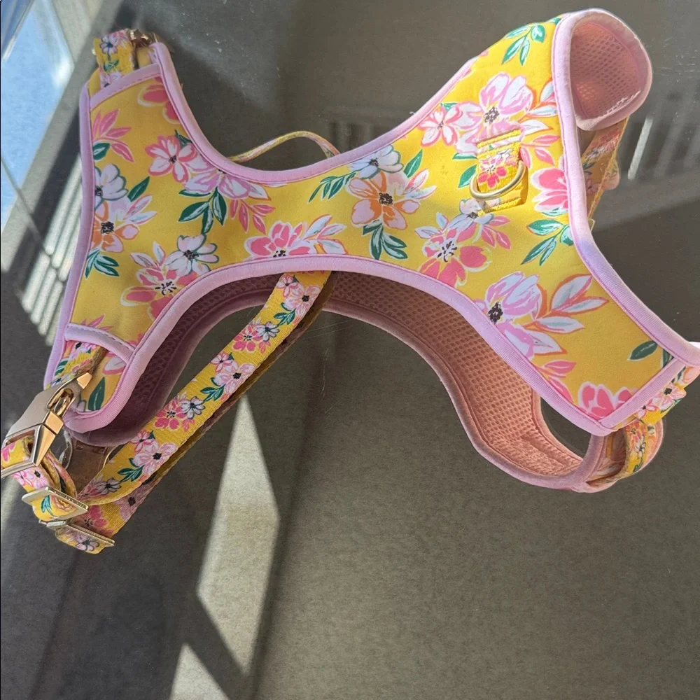 Top Paw Floral Yellow Dog Harness‎